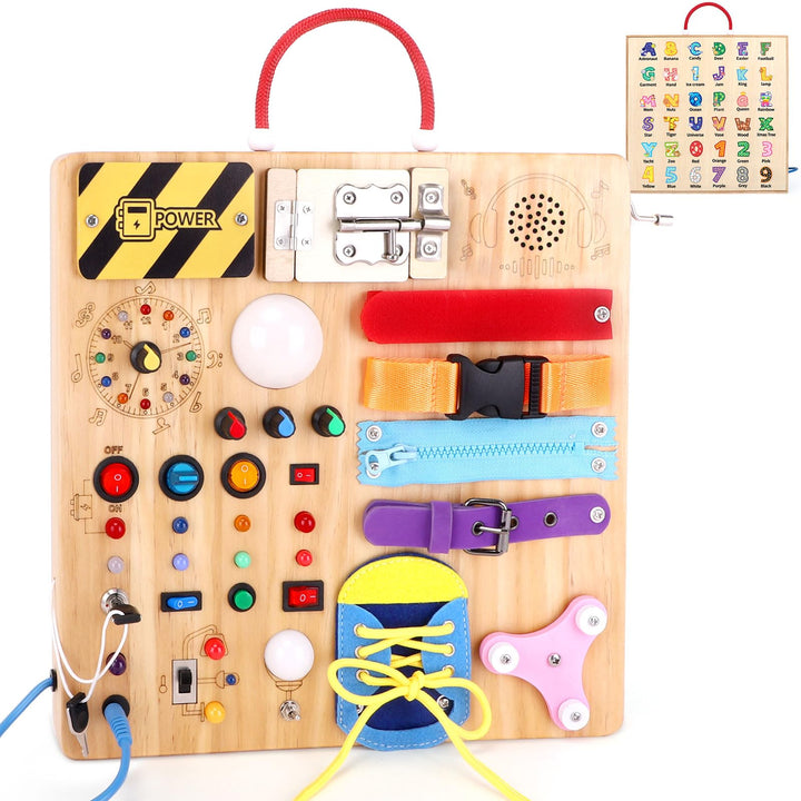23 in 1 Montessori Spielzeug ab 1 jahr Busy Board Activity Board Spielzeug ab 2 jahre Holzspielzeug