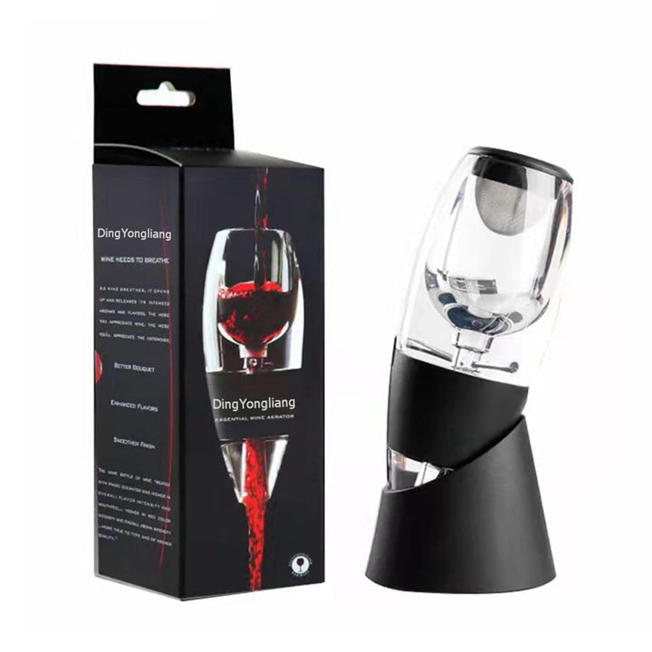 Weinbelüfter Weindekanter Standfuss, Premium Wein-Dekantierer mit Venturieffekt, Wein Dekanter Dekan