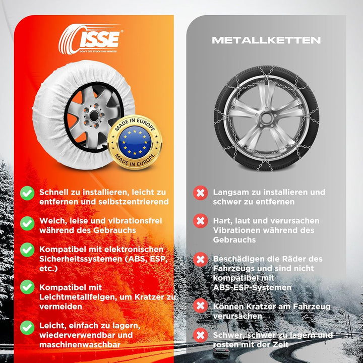 Isse ISSEC50062 Schneekette Textil Auto Super, GröÃŸe 62 T62 SUPER T62, SUPER T62