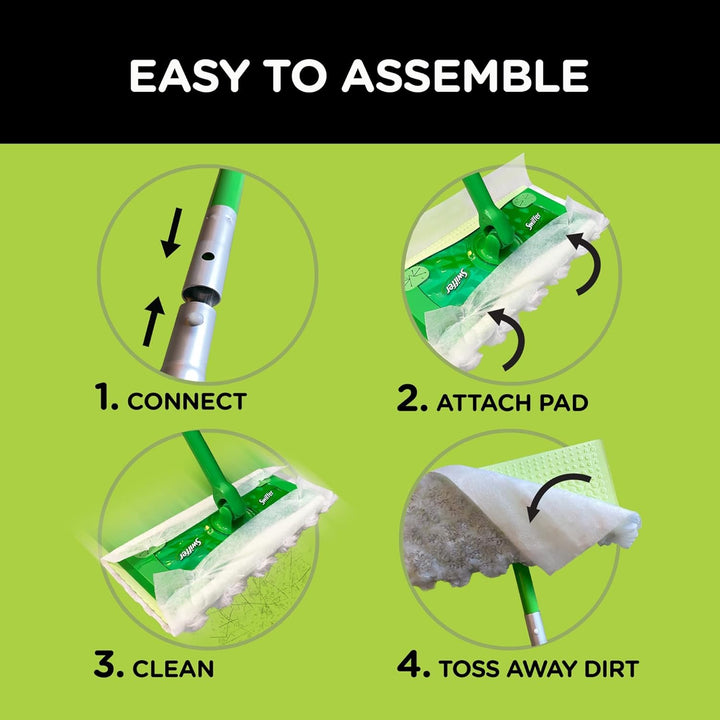 Swiffer PG-7631 Sweeper 2-in-1-Starter-Kit für Bodenreiniger mit Mopp und Besen