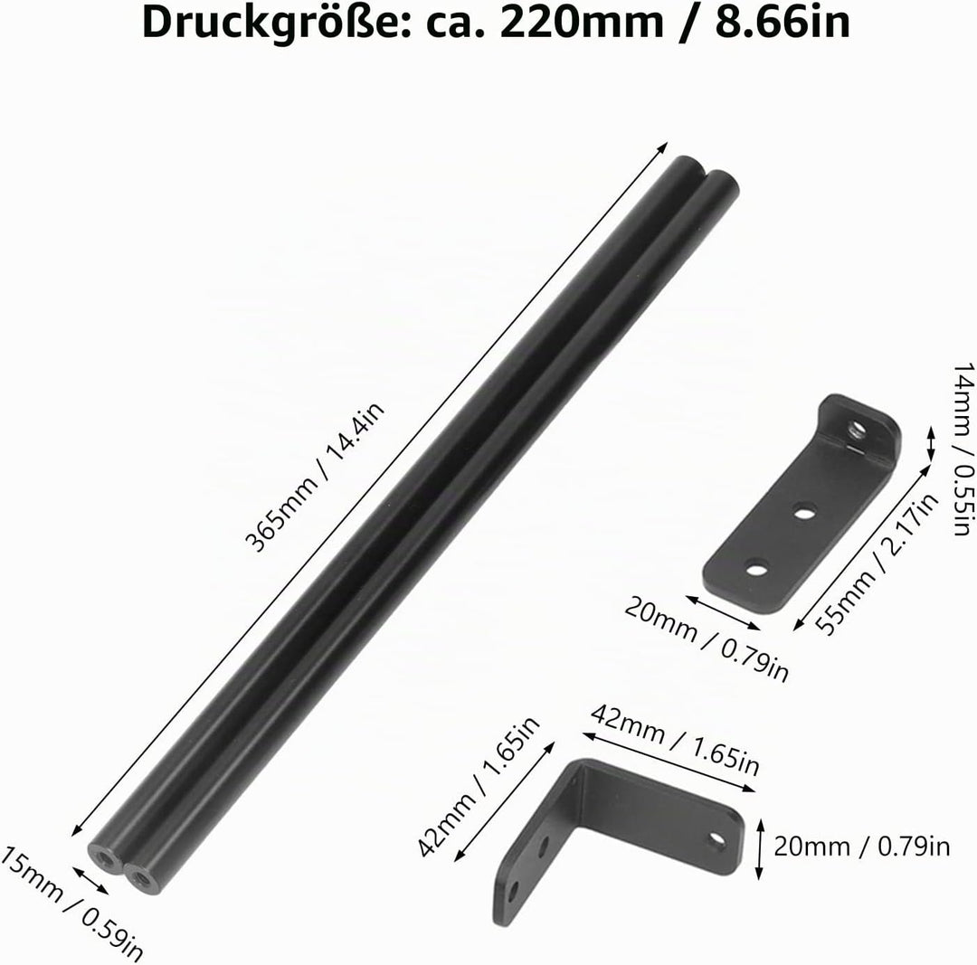 Stützstangen-Set DIY-Upgrade Stützstangen-Set für Ender 3 Stützstangen-Set 3D-Drucker-Teilezubehör f