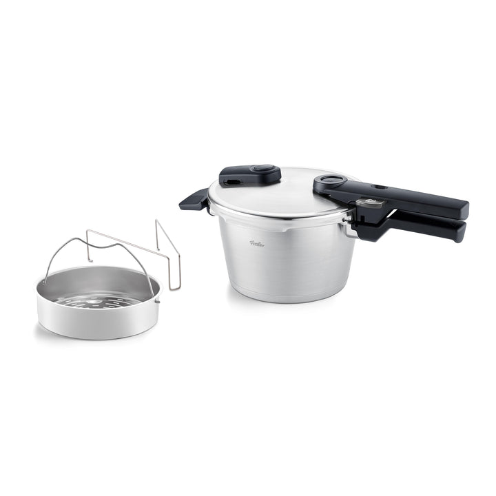 Fissler Vitaquick Premium/Schnellkochtopf (2,5 L, Ø 18 cm) m. Einsatz, Edelstahl-Dampfkochtopf, 2-Ga