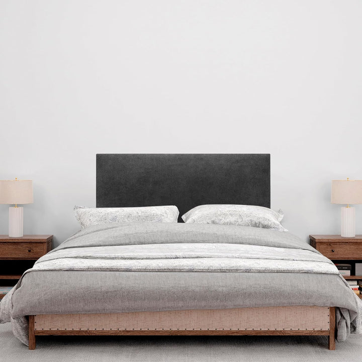 DHOME Kopfteil aus Kunstleder oder Stoff AQUALINE Glattes gepolstertes Kopfteil Luxusbett Kopfteil (
