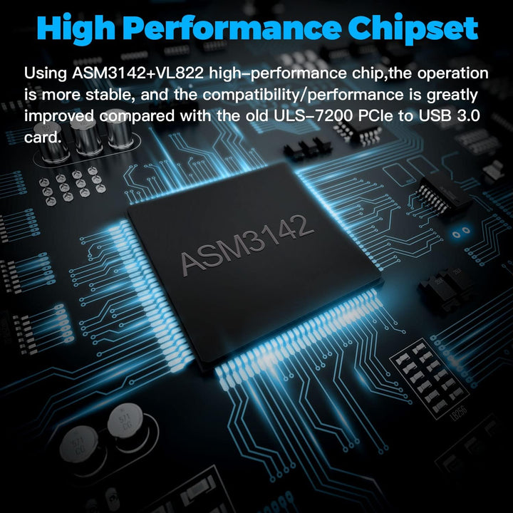 Pcie USB 3.2/3.1 Gen 2 Karte 7 Ports (2X USB C - 5X USB A), USB Expansion Karte mit 10 Gbps Internal