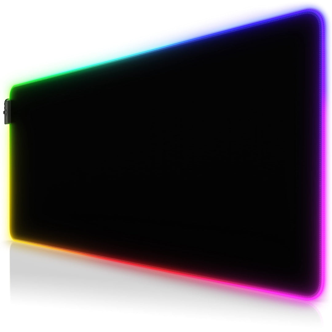 CSL - RGB Gaming Mauspad - Schreibtischunterlage - 900x400 mm Übergrösse - XXL Mousepad - Multi Colo