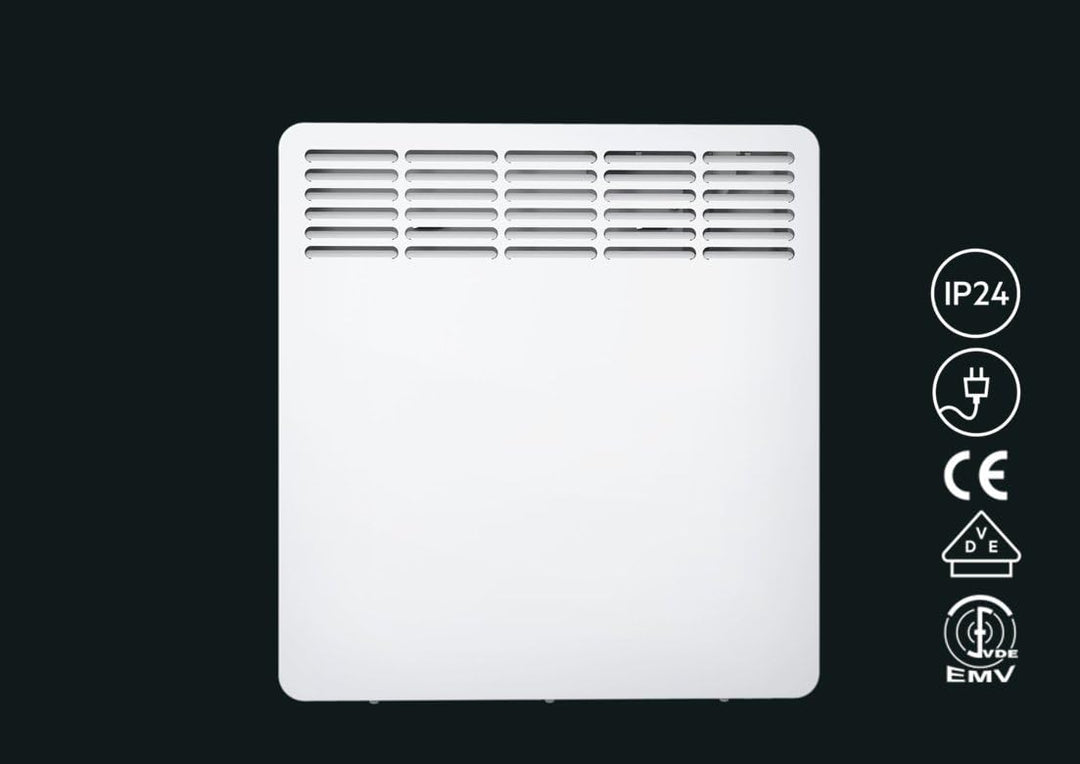 AEG Wandkonvektor WKL 755, Elektroheizung energiesparend, 750 W für ca. 9 m², LCD-Display, Wochenzei