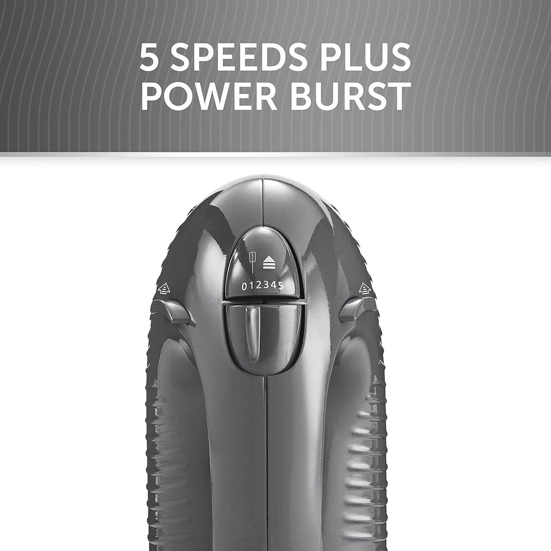 Breville Flow Elektrischer Handmixer | 5 Geschwindigkeiten plus Boost | mit Schlägeln & Knethaken |