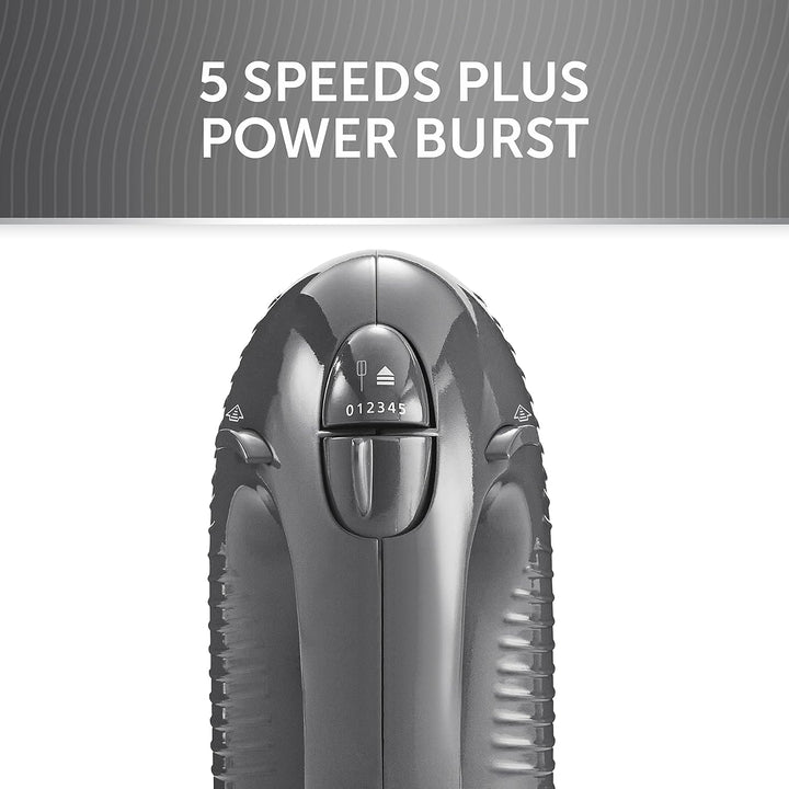 Breville Flow Elektrischer Handmixer | 5 Geschwindigkeiten plus Boost | mit Schlägeln & Knethaken |