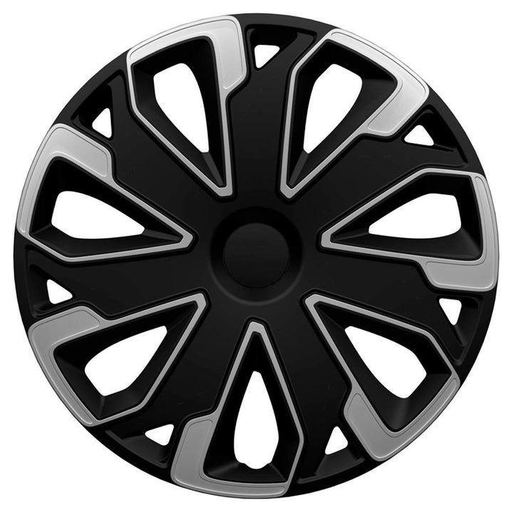 AUTO-STYLE Satz Radzierblenden Ultimo 15-Zoll Silber/Schwarz 15-inch, 15-inch