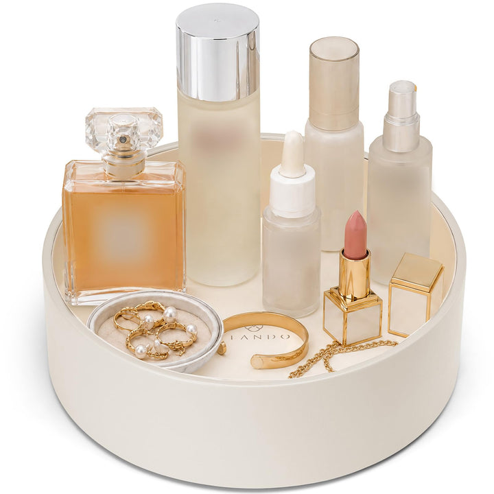 VLANDO Make up Organizer 360° Drehbar, Schminktisch Organizer, Kosmetik Organizer, Badezimmer Organi