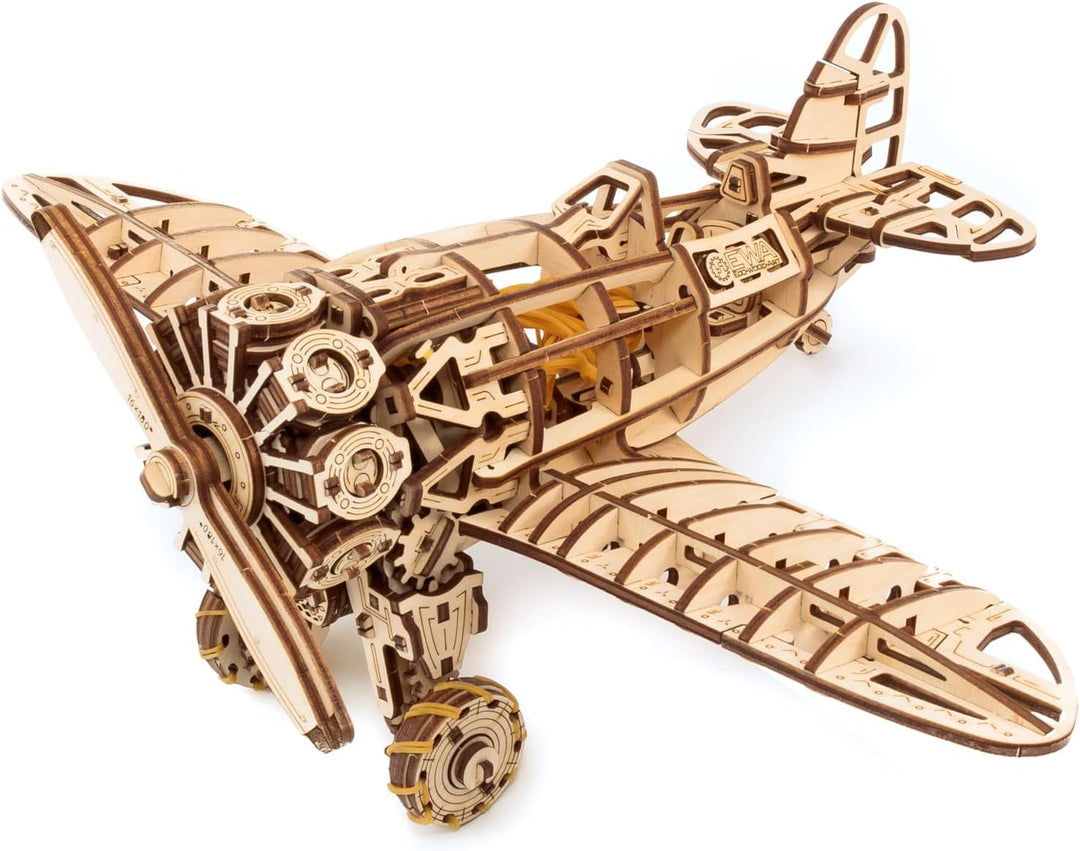 3D Puzzle Holz Flugzeug – DIY-3D Modellbausatz Erwachsene &amp; Jugendliche ab 14 Jahren – Holz Flugzeug