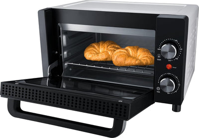 Steba Mini-Backofen mit 9 Liter Volumen, Pizzatiefe bis Ø 22 cm, Doppel-Glastür, Ober- und Unterhitz