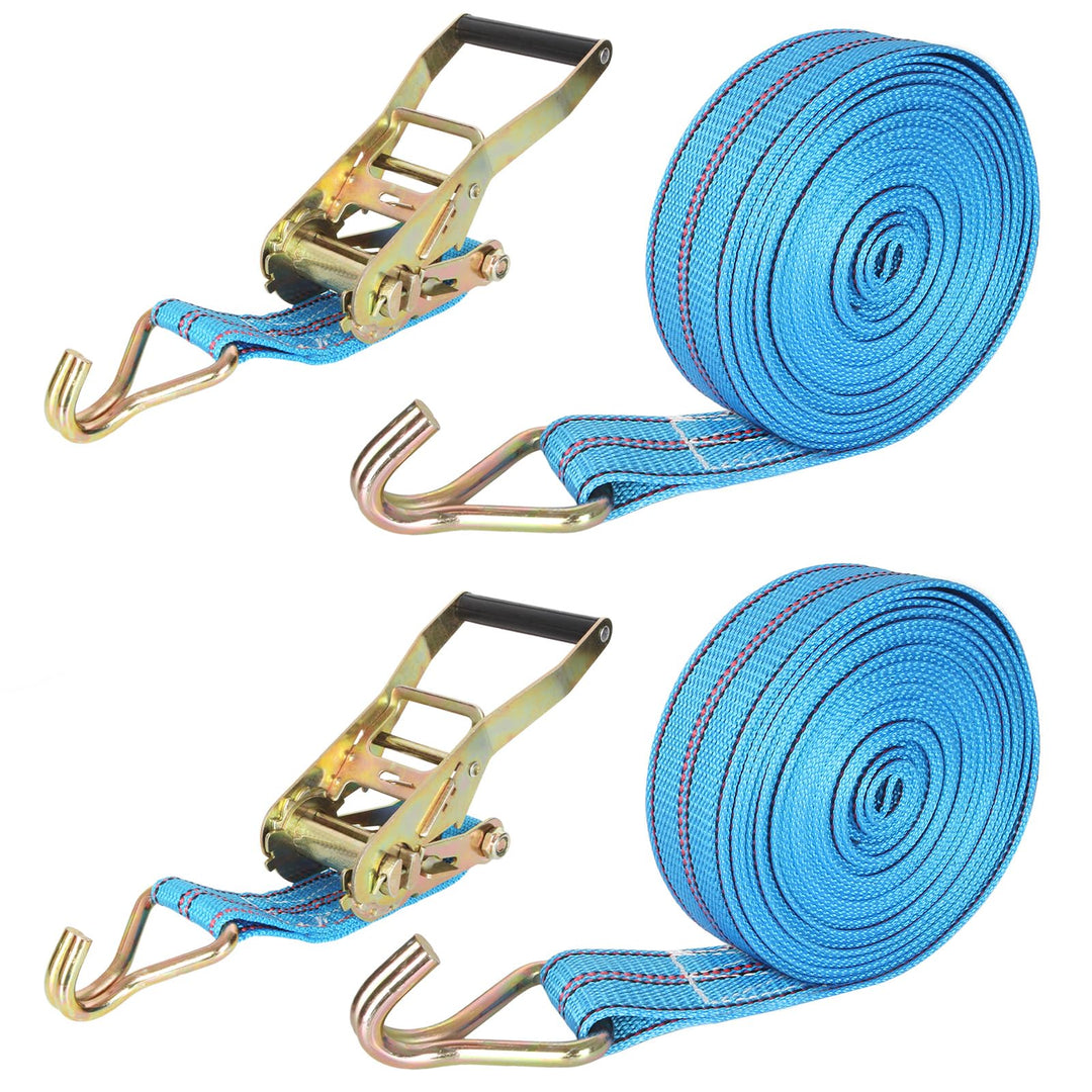 2 Stück 50mm x 10m Spanngurte mit Ratsche und Haken, Ratschengurte Spanngurt 10M, Schwerlast Spanngu