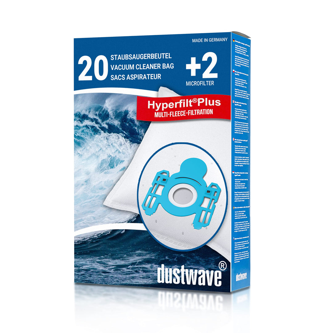 Dustwave® 20 Staubsaugerbeutel für AEG Vampyr 5000.1 - hocheffizient mit Hygieneverschluss - Made in