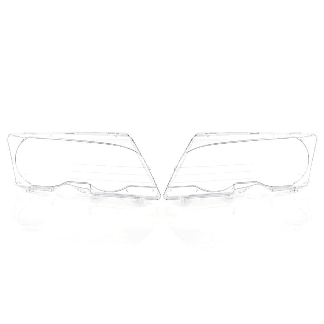 LST 2x Scheinwerferglas Streuscheibe Halogen Xenon links rechts Set kompatibel mit BMW 3er E46 Coupe