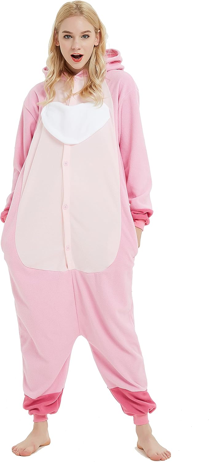 Onesie Kostüm Pyjama Jumpsuit Erwachsene Costume Damen Herren Kostum Tier Fasching Onesi Schlafanzug