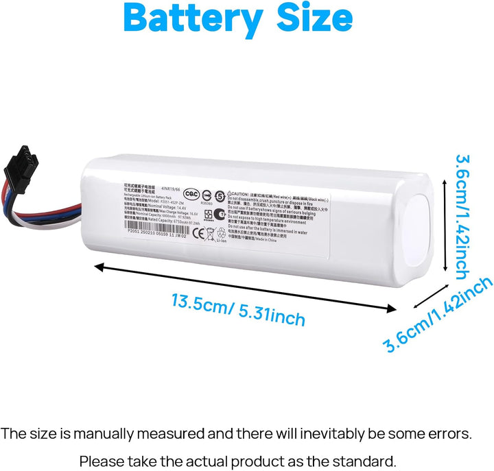 6800 mAh Akku kompatibel mit Dreame D9 D9 Pro D9 Max, D10 D10S D10 Plus, L10 L10S L10 Pro L10 Plus,