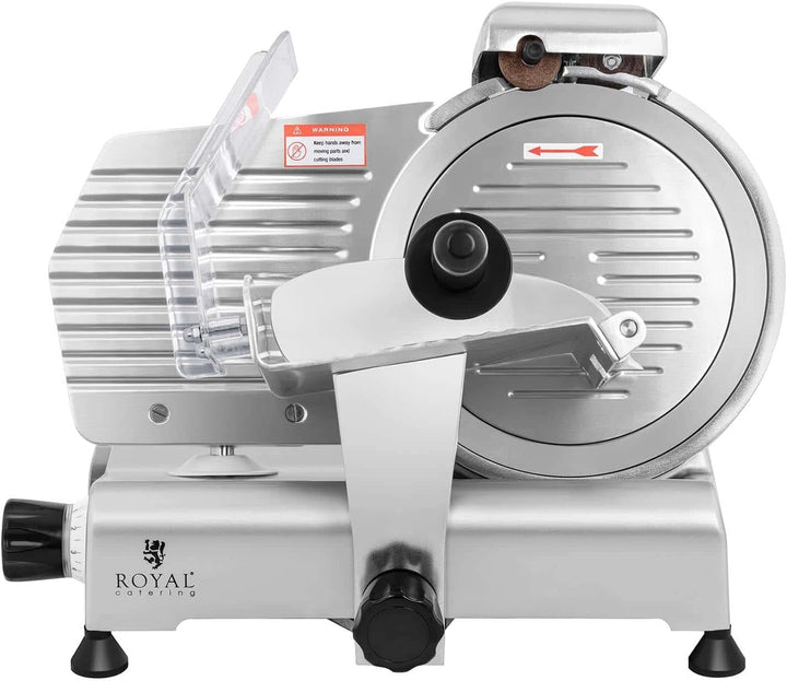 Royal Catering RCAM-250E Aufschnittmaschine Ø 250 mm Messerschärfer 0-8 mm Allesschneider 480 U/min