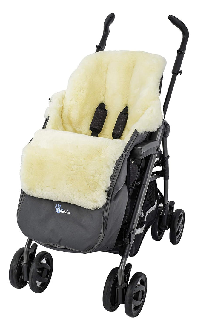 Altabebe MT2490LP-61 Winter Lammfellfusssack für Kinderwagen, beige, beige