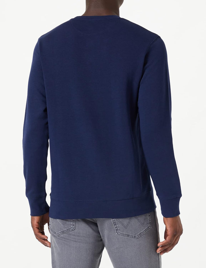 Wrangler Herren Sign Off Crew Navy Sweatshirt M Navy, M Navy