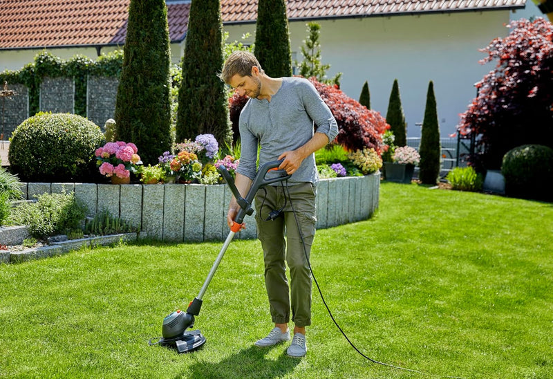 Gardena PowerCut 650/28 Elektro-Trimmer: Rasentrimmer mit 280 mm Schnittkreis, Teleskopstiel, verste