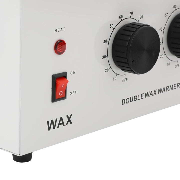 Doppel Wachswärmer, 200W Warmwachs Haarentfernung Wax Maschine Waxing Set, Elektrischer Wachswärmer,