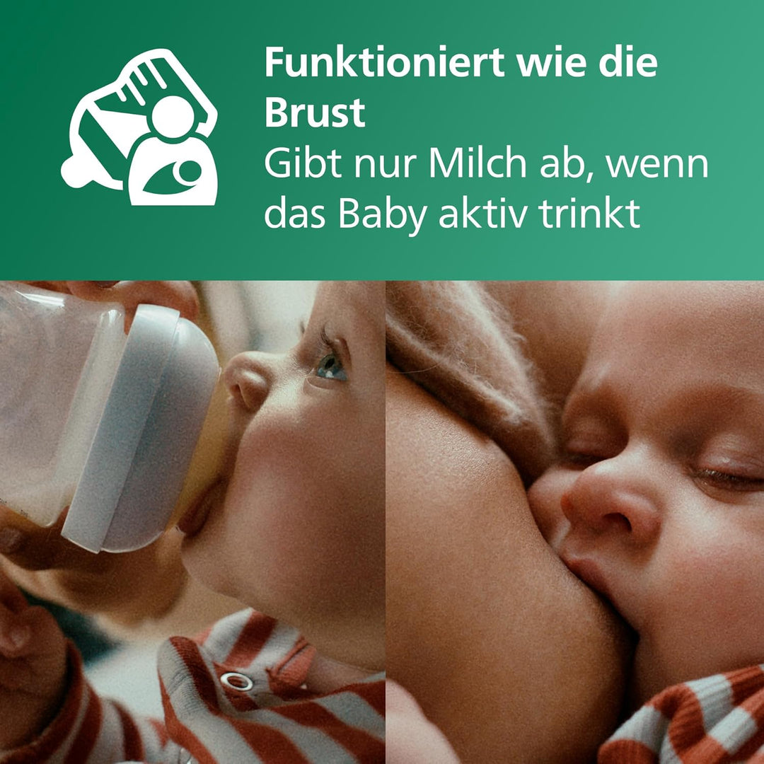 Philips Avent Natural Response Glas-Geschenkset für Neugeborene – 3 x 120 ml und 2 x 240 ml Babyflas