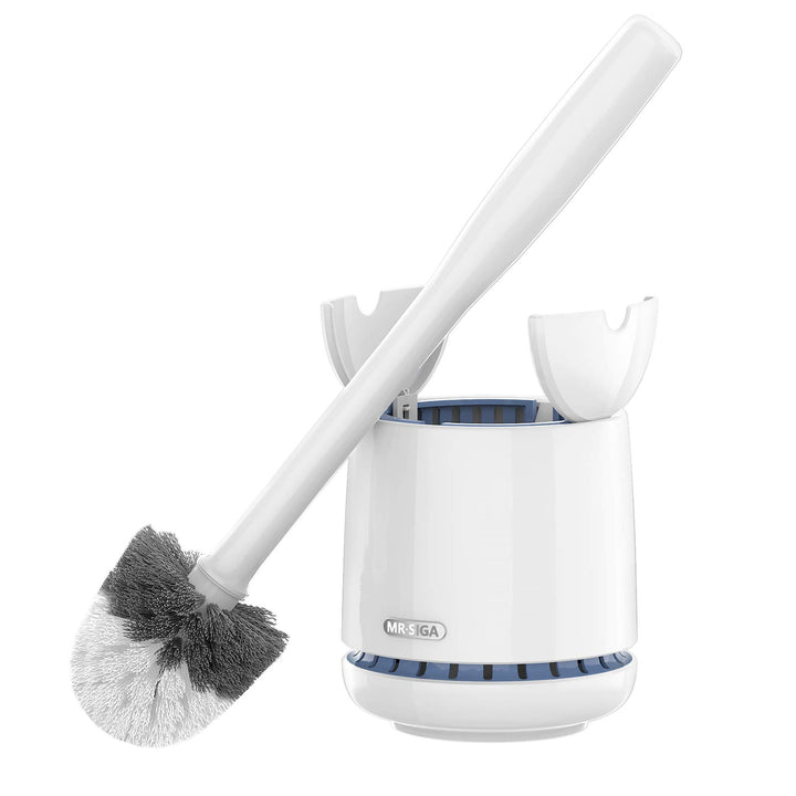 MR.SIGA Toilettenbürste WC Bürste und Halter mit schnell trocken Behälter und festem Griff, Premium