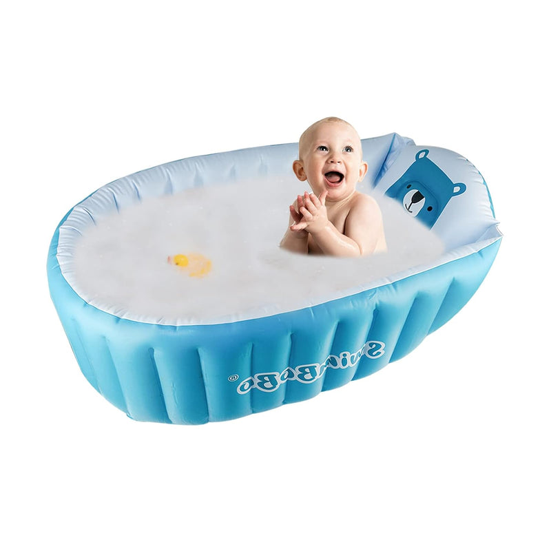 Aufblasbare Babybadewanne, AolKee Tragbare Aufblasbare Badewanne Faltbar, Planschbecken baby, Schwim