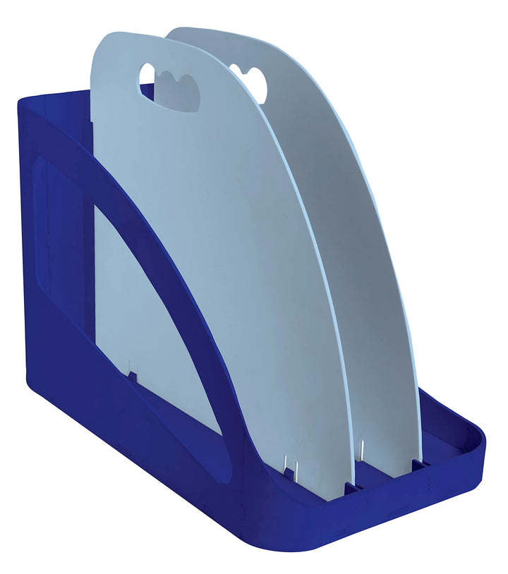 Exacompta 3500383D FLEX BOX BeeBlue - Flexibles Aufbewahrungszubehör mit Griff aus Recycling-Kunstst
