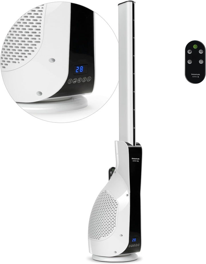 Taurus Babel Invisible Turmventilator, 101 cm, 12 Geschwindigkeiten, 3 Modi, 100 % Gleichstrom-Motor