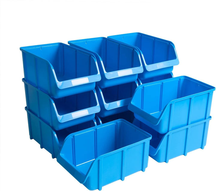 Hünersdorff 12x Sichtbox Stapelbox Lagerbox in Grösse 4, aus Polystyrol, hohe Formstabilität und Bel