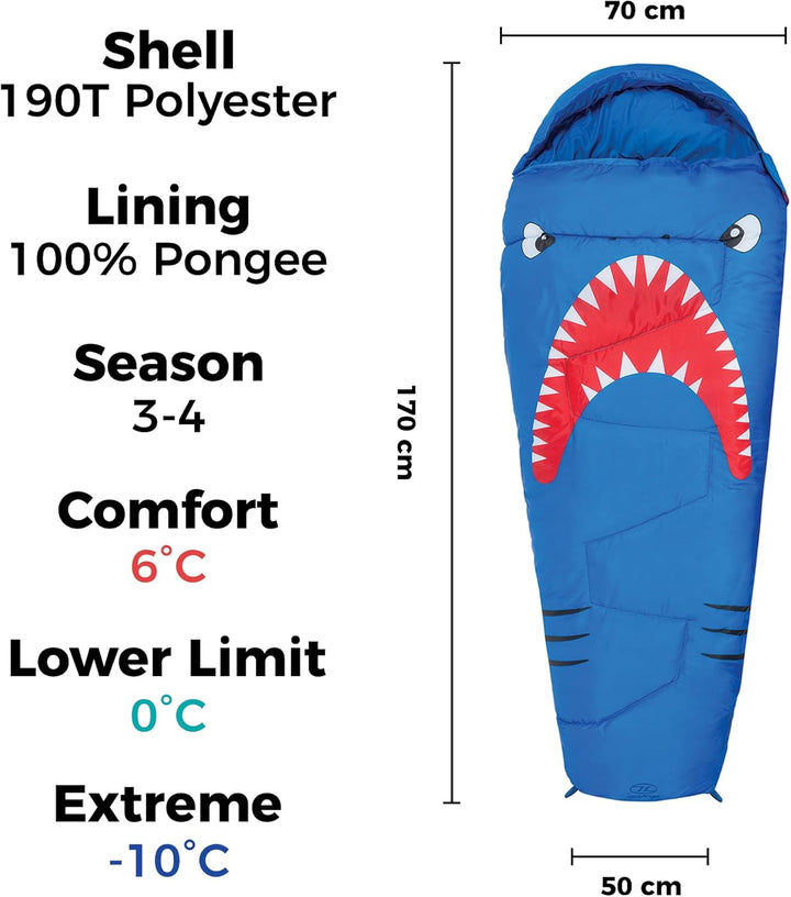 Highlander Kinder-Schlafsack, Unisex, Creature Blau, Blau