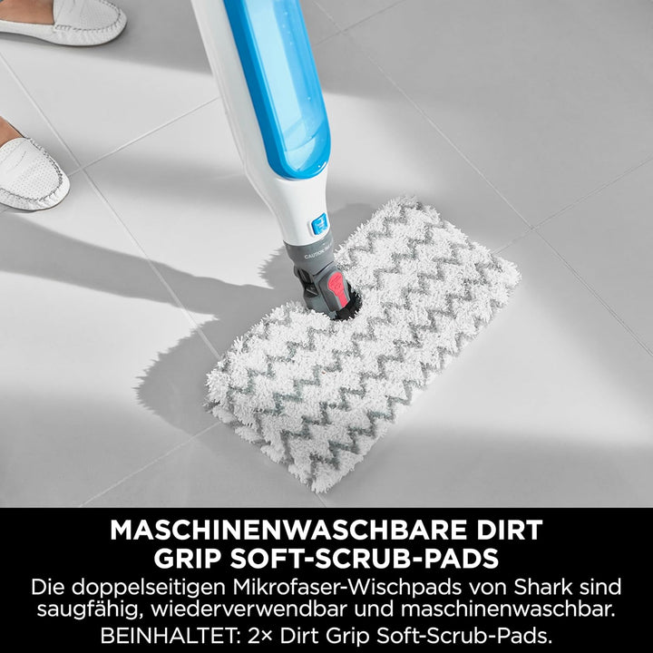 Shark Dampfreiniger Klik n´ Flip Smartronic Standard Dampfmopp [S6001EU] mit 2 doppelseitigen Dirt-G