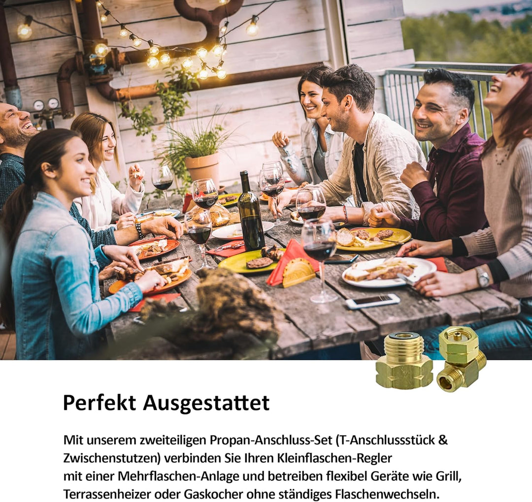 BOGAPRO Anti Vereisung Set - 2 Flaschen BBQ Adapter für mehr Reichweite inkl. Polybeutel