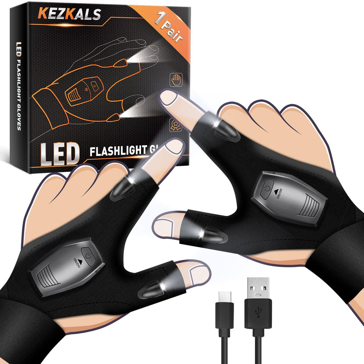 KEZKALS Geschenke für Männer, Geschenk für ihn/sie Valentinstag, Angelzubehör LED Angeln Handschuhe,