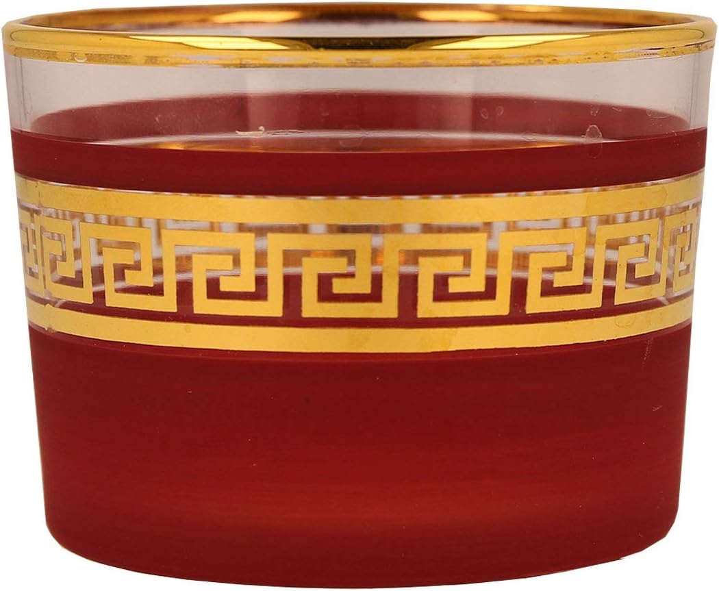 Ilm Verlag Zamzam Set aus Glas mit edlem Design (Bordeauxrot), Bordeauxrot