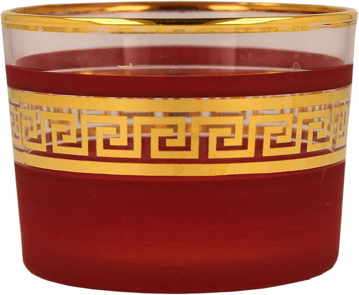 Ilm Verlag Zamzam Set aus Glas mit edlem Design (Bordeauxrot), Bordeauxrot