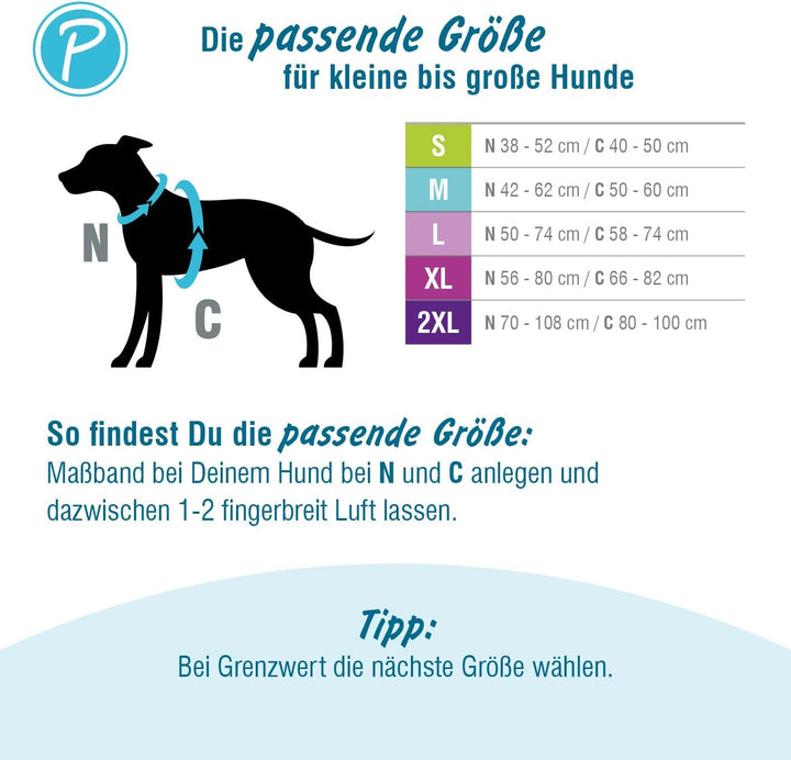 Petlando Hundegeschirr Anti Zug, leicht anzulegen, Ohne Über-Kopf-Ziehen, gepolstertes Brustgeschirr
