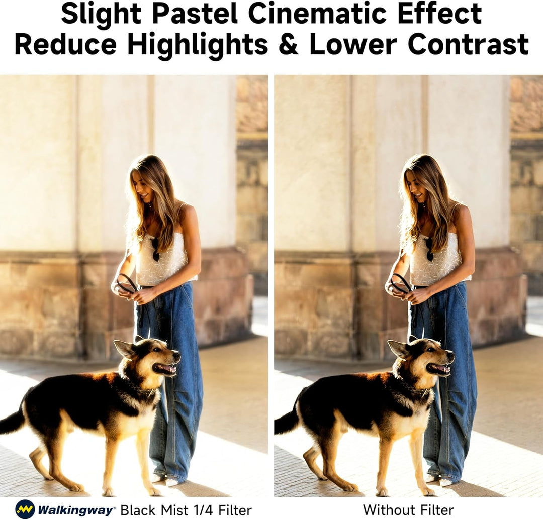 Walking Way Black Mist Filter 1/4 82MM Black Promist Diffusion Filter - Schwarze Leichter Diffusions