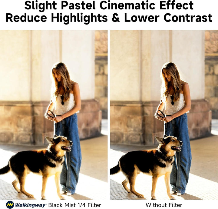 Walking Way Black Mist Filter 1/4 82MM Black Promist Diffusion Filter - Schwarze Leichter Diffusions