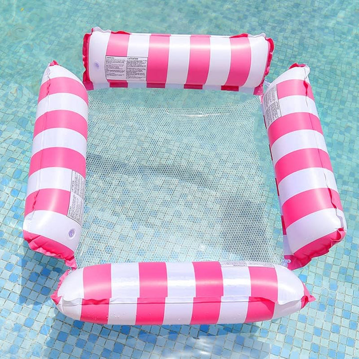 2 Stück Luftmatratze Pool,123 X 120cm Aufblasbarer luftmatratze mit Netz,4 IN 1 Wasserspielzeug Pool