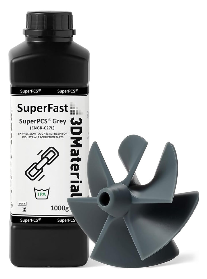 SuperPCS 3D-Drucker Harz, härtestes und schnellstes, 50 µm, 1,8 GPa, Druck in 1,5 Sek., Hergestellt