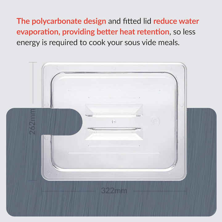 SousVideTools Container aus Polycarbonat, 11,6 l, mit Deckel passend für den Sous-Vide-Stick Nano vo