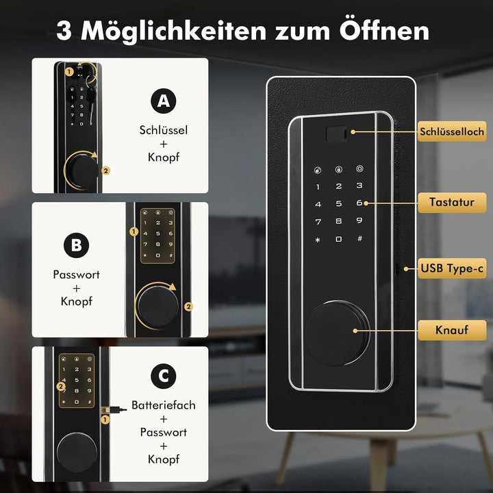 Sararoom 73L Safe Tresor Feuerfest | Möbeltresore | Elektronischer Tresor mit Programmierbarem digit