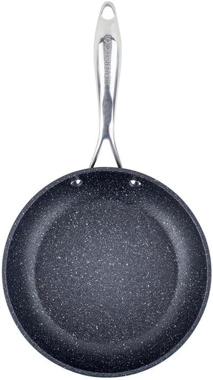 eaziglide Neverstick 2 Bratpfanne aus Aluminium und Edelstahl in der Farbe Schwarz, Durchmesser: 20c