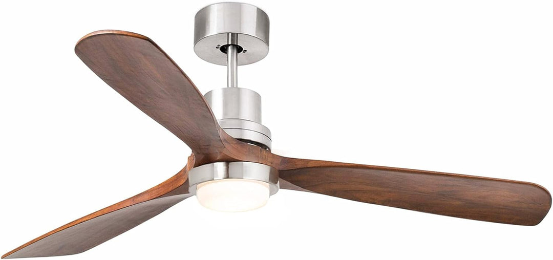 Faro Barcelona LANTAU LED Deckenventilator Nickel matt mit DC Motor 33518DC
