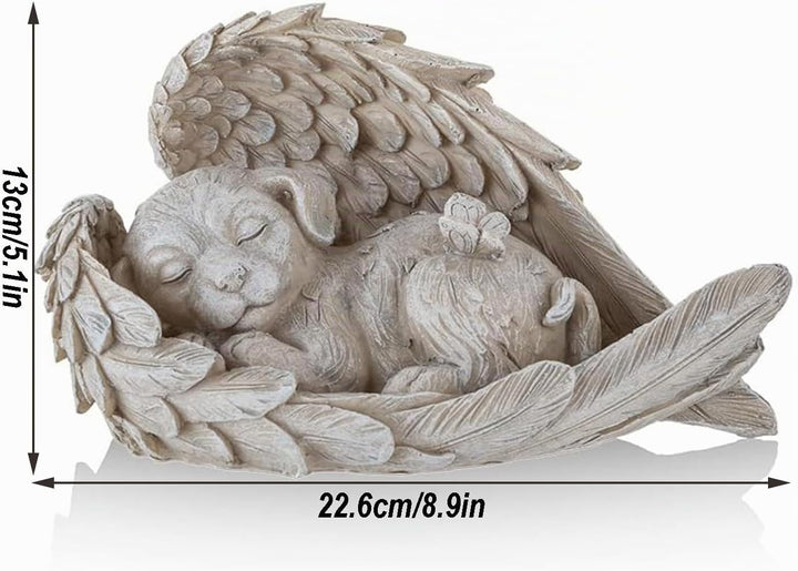 AOTOPYU Katze Hund Engel Haustier Denkmal Grab Marker Tribut Statue, Deko Haustier Gedenken Tier Gar