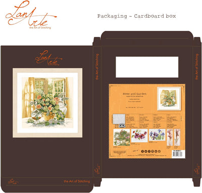 Lanarte Zählmusterpackung Sonniger Morgen Kreuzstichpackung, Baumwolle, Mehrfarbig, 40 x 40 x 0.3 cm