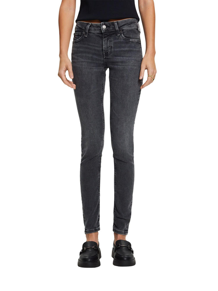 ESPRIT Skinny Jeans mit mittlerer Bundhöhe 25W / 32L Black Dark Washed, 25W / 32L Black Dark Washed
